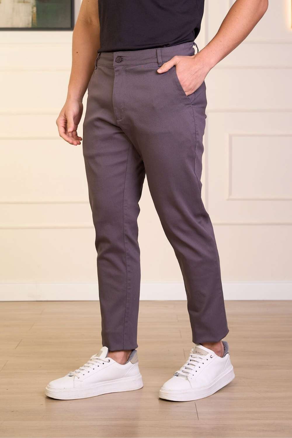 CALÇA EM SARJA COM ELASTANO-0300514