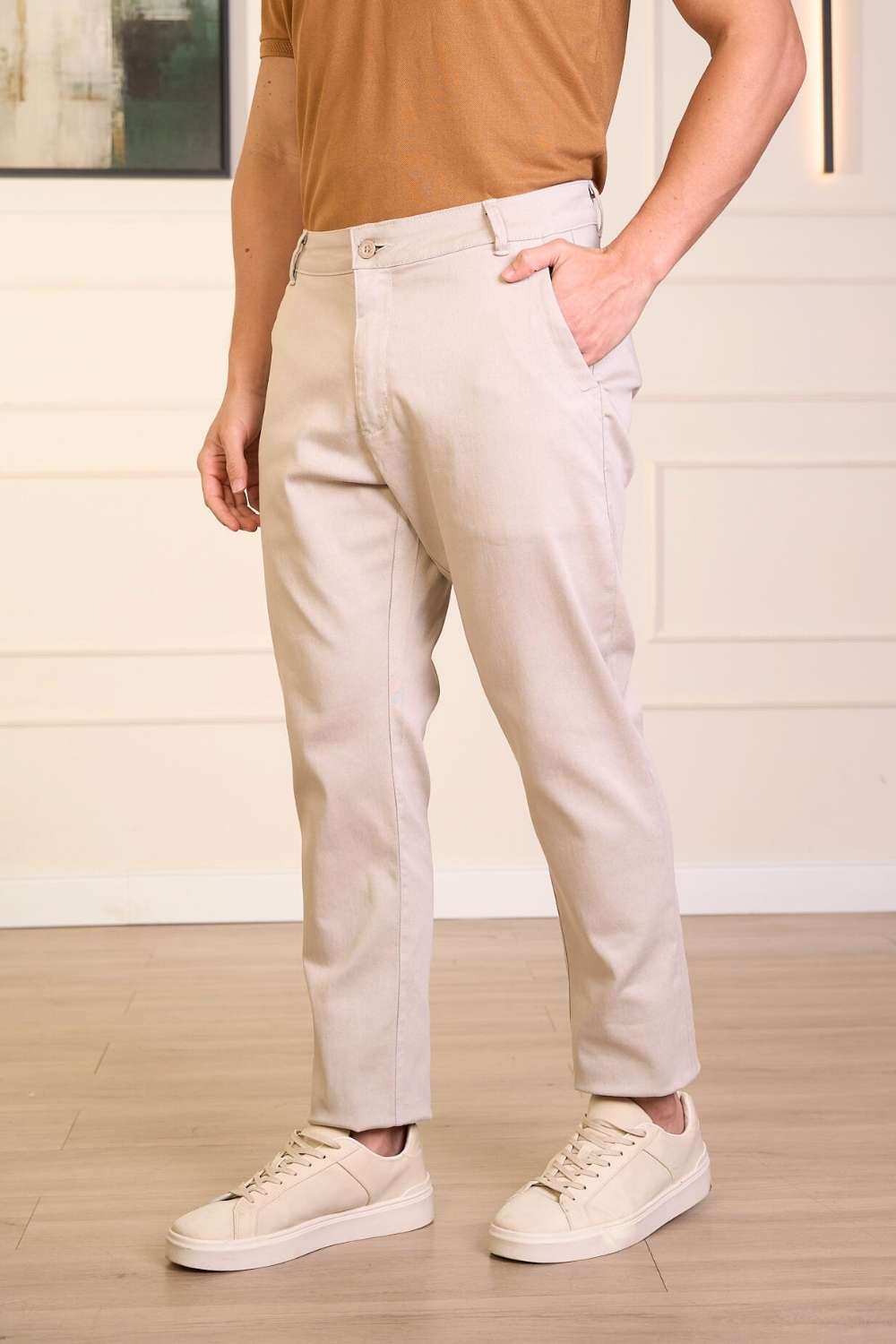 CALÇA EM SARJA COM ELASTANO-0300514