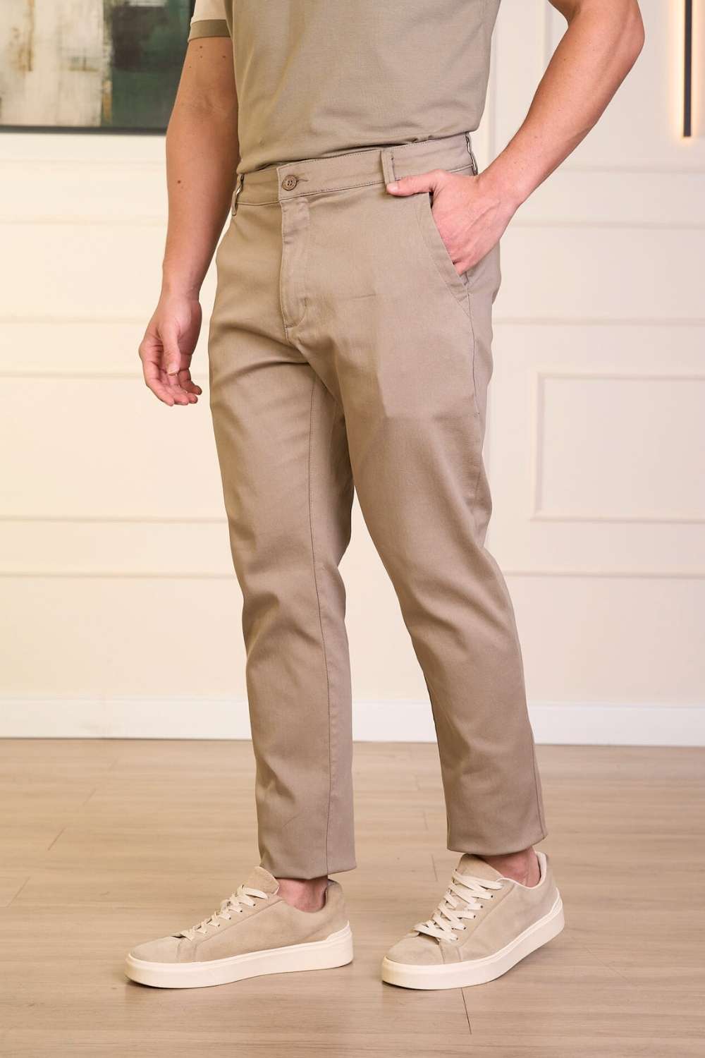 CALÇA EM SARJA COM ELASTANO-0300514