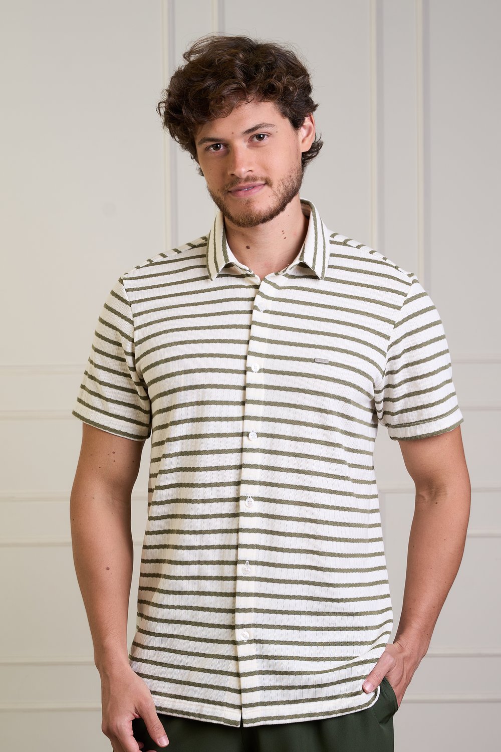 CAMISA EM MALHA LISTRADA - 7800200