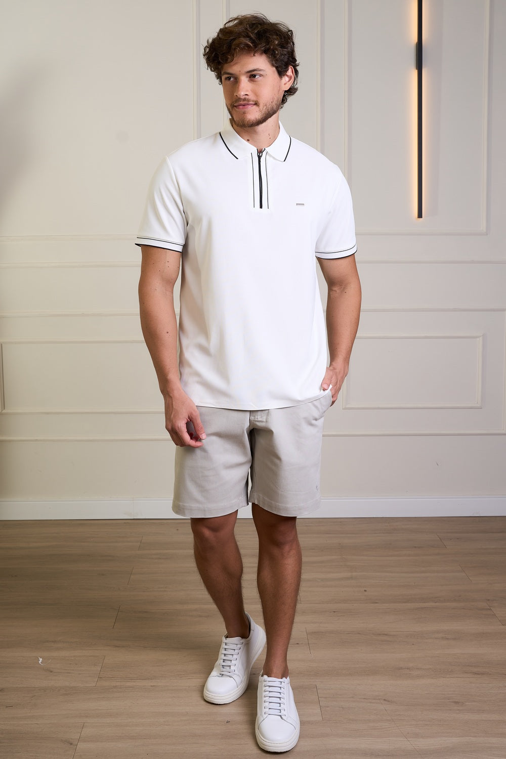 POLO COM ZIPER TECH - 7701044