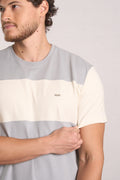 CAMISETA EM COTTON COM RECORTE - 2301805