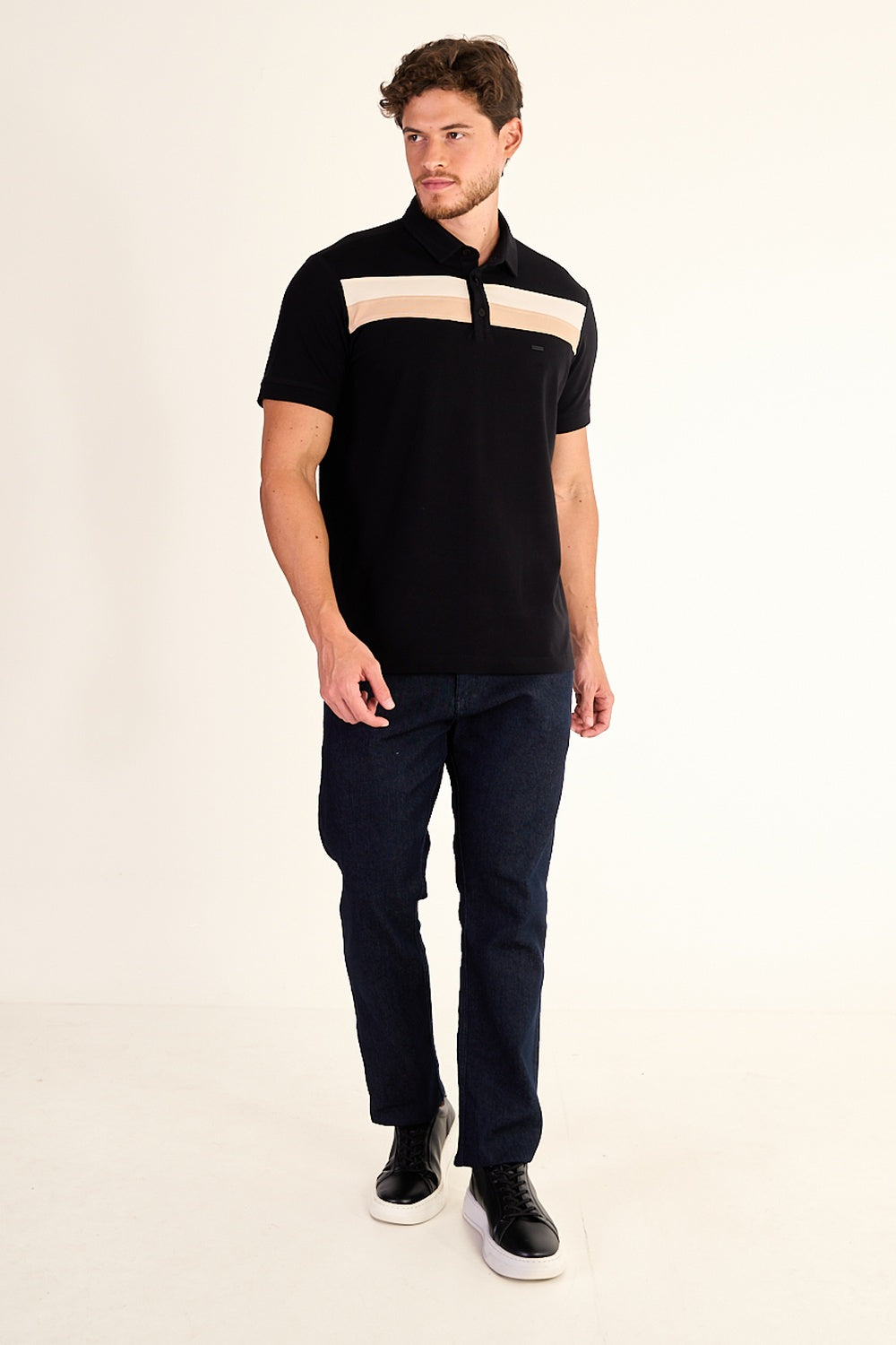 POLO EM COTTON RECORTADA