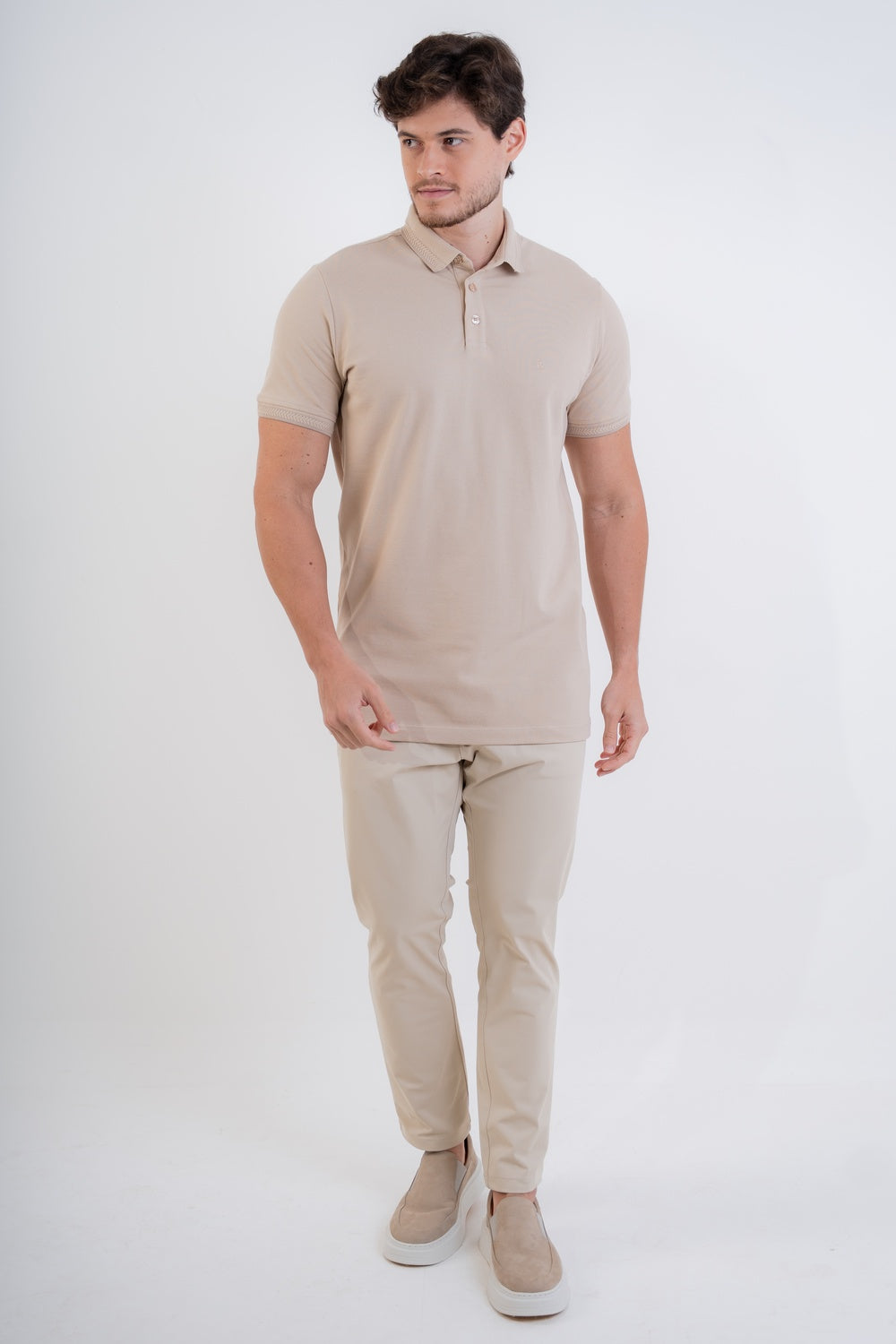 POLO PIQUET FIO 40 COM ELASTANO