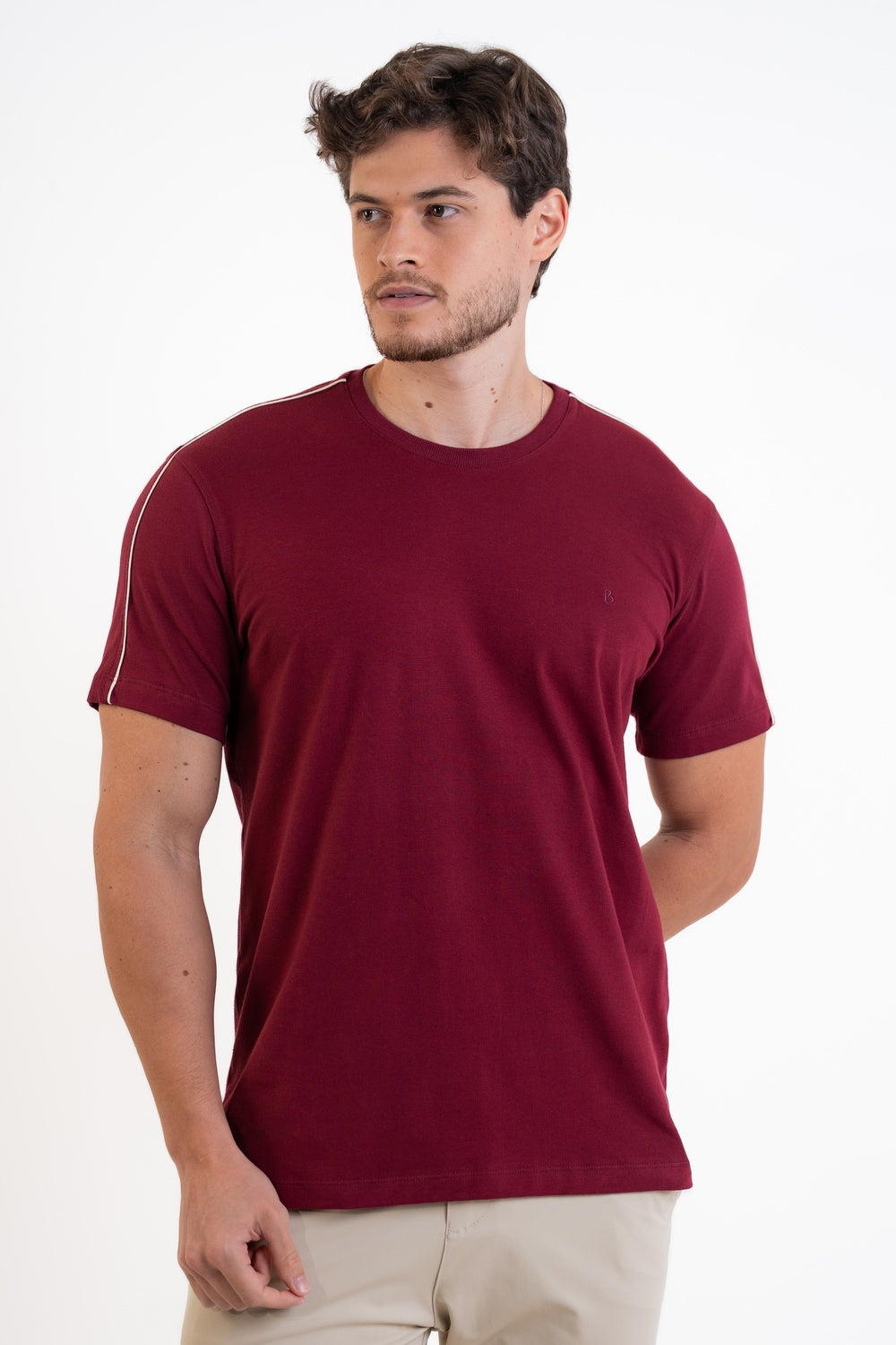 CAMISETA EM COTTON COM VIVO