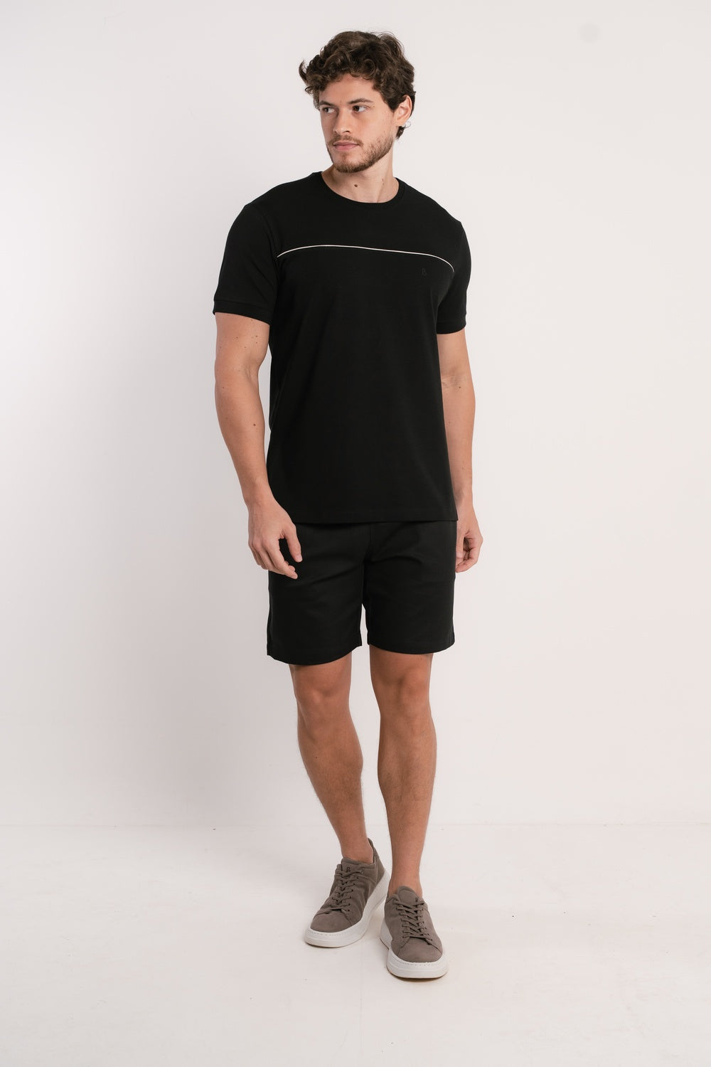 CAMISETA EM COTTON COM FRISO - 2301975