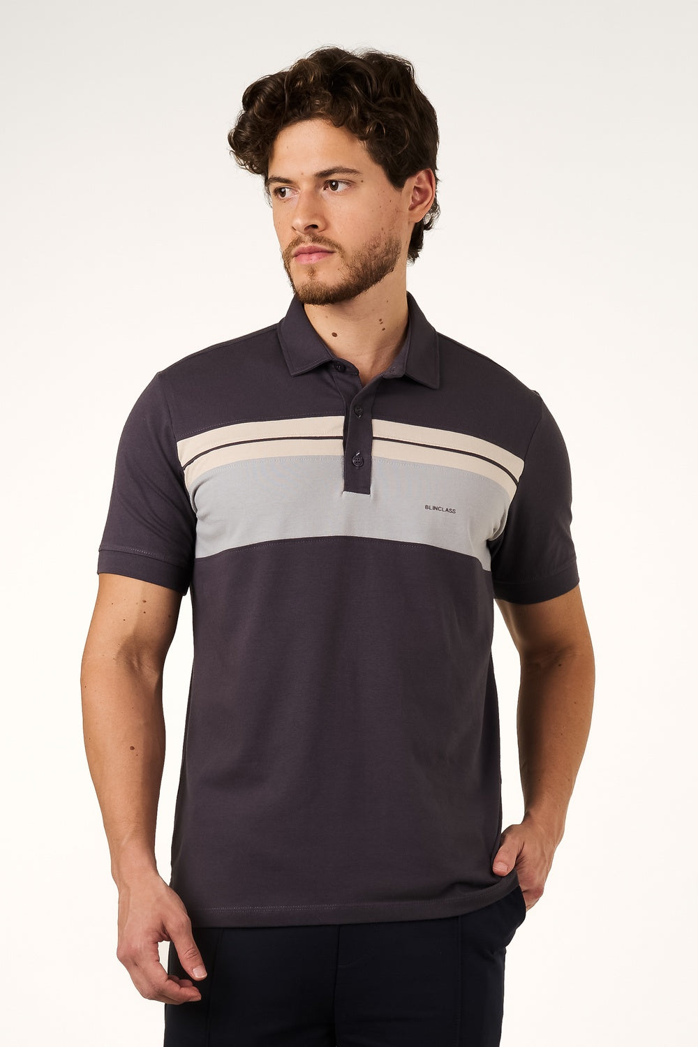 POLO COM ELASTANO E RECORTE - 7700905