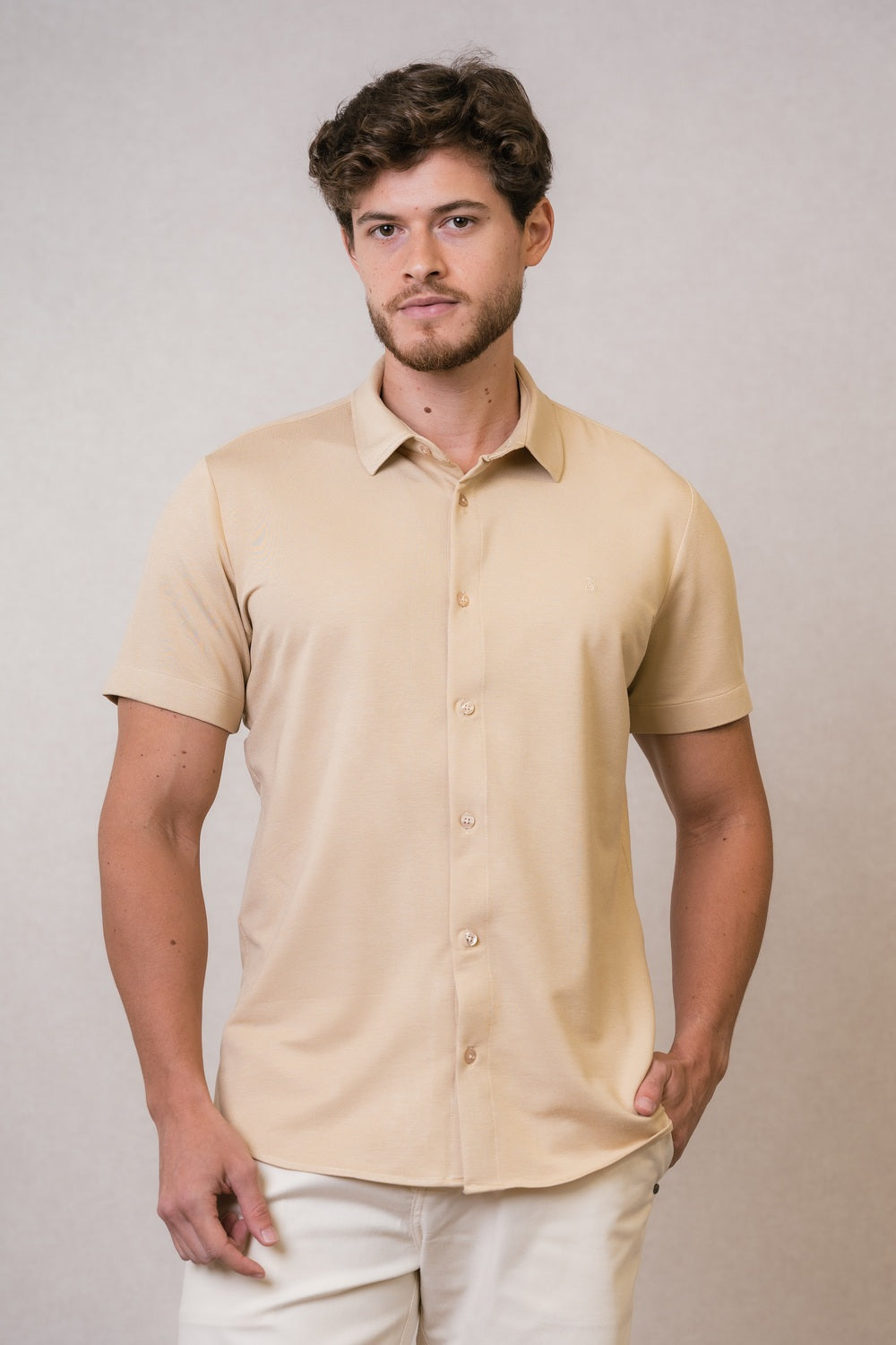 CAMISA MC EM VISCOSE