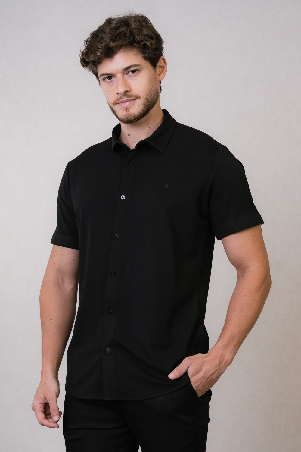 CAMISA MC EM VISCOSE