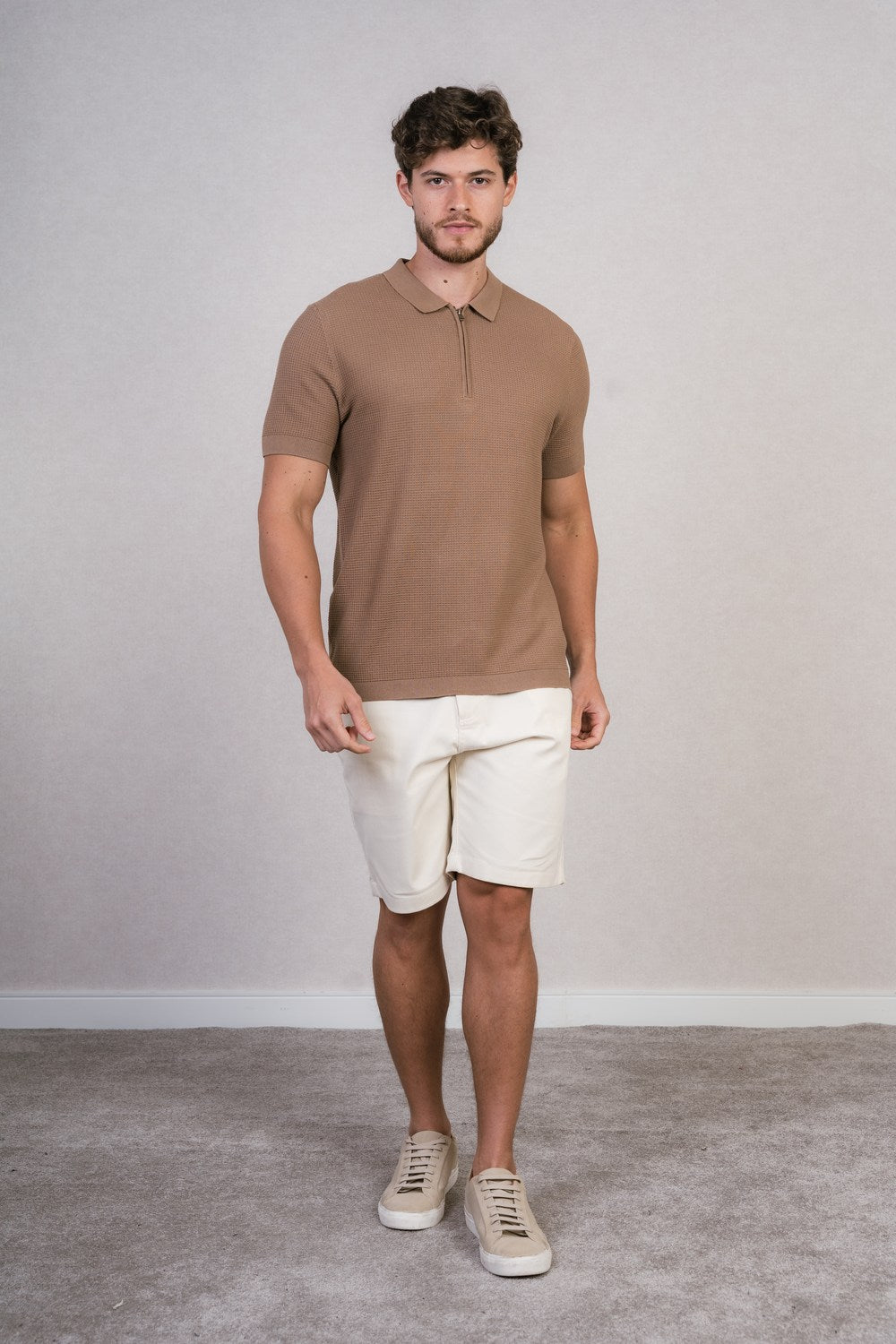 POLO TRICOT COM ZIPER