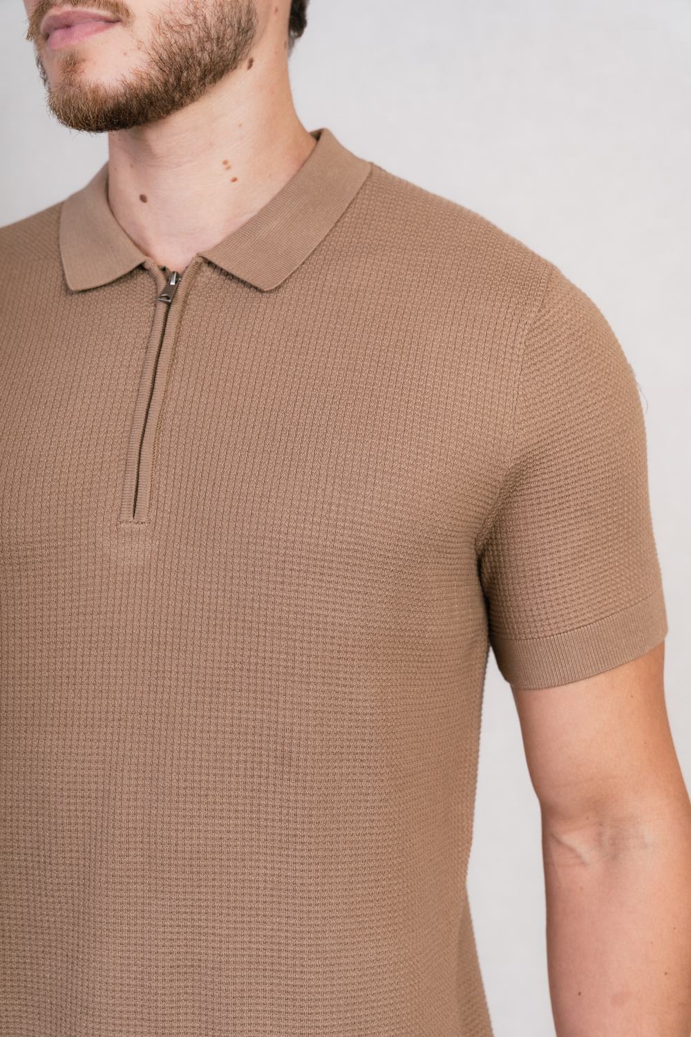 POLO TRICOT COM ZIPER