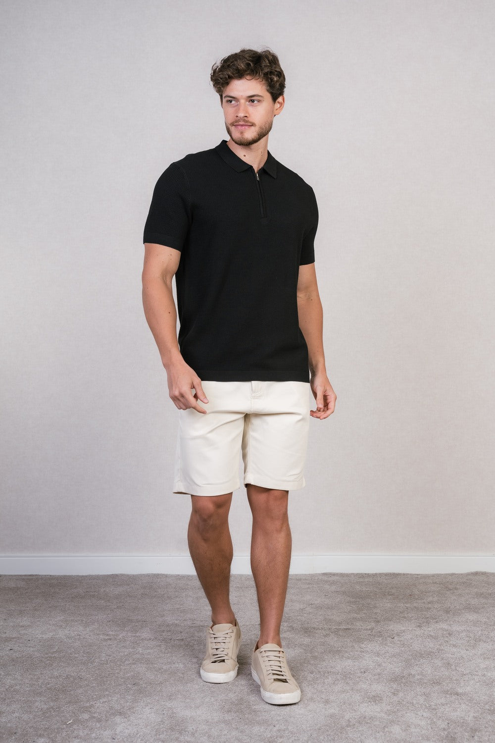 POLO TRICOT COM ZIPER