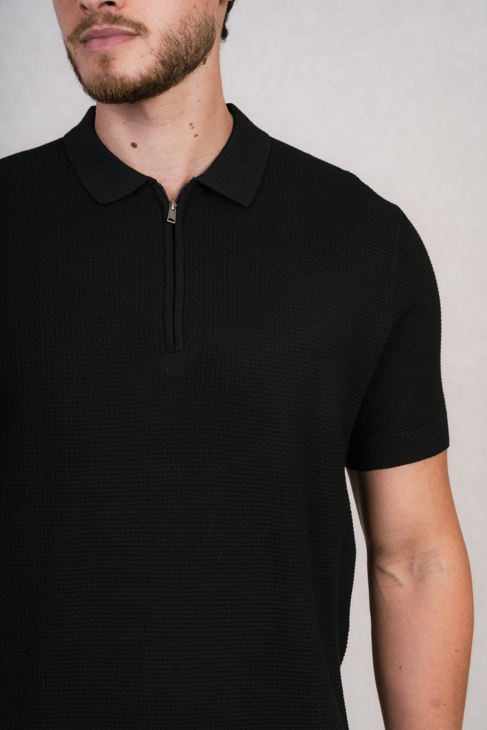 POLO TRICOT COM ZIPER
