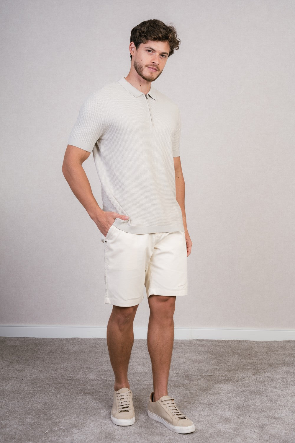 POLO TRICOT COM ZIPER