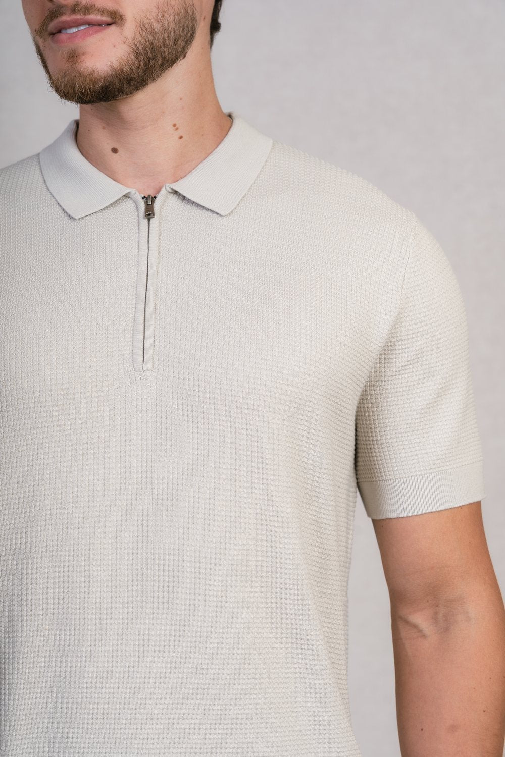 POLO TRICOT COM ZIPER