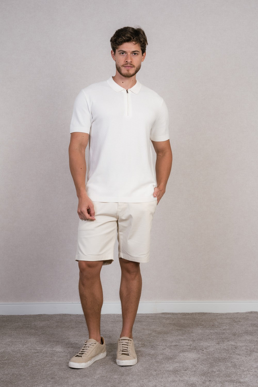 POLO TRICOT COM ZIPER