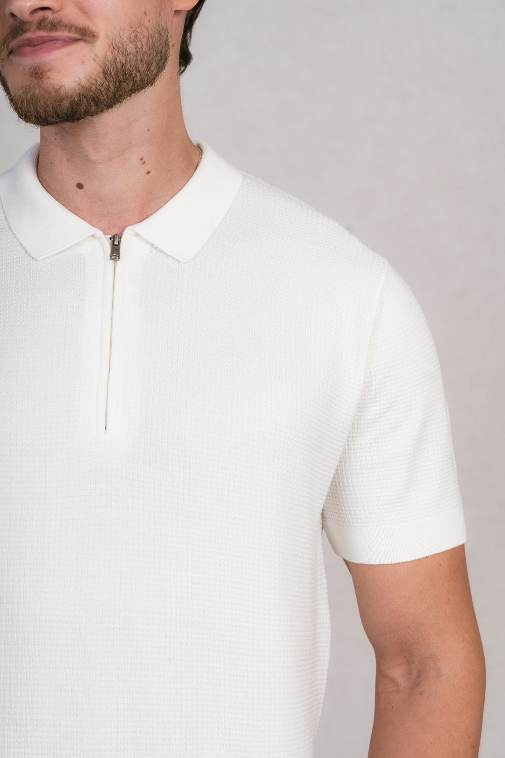 POLO TRICOT COM ZIPER