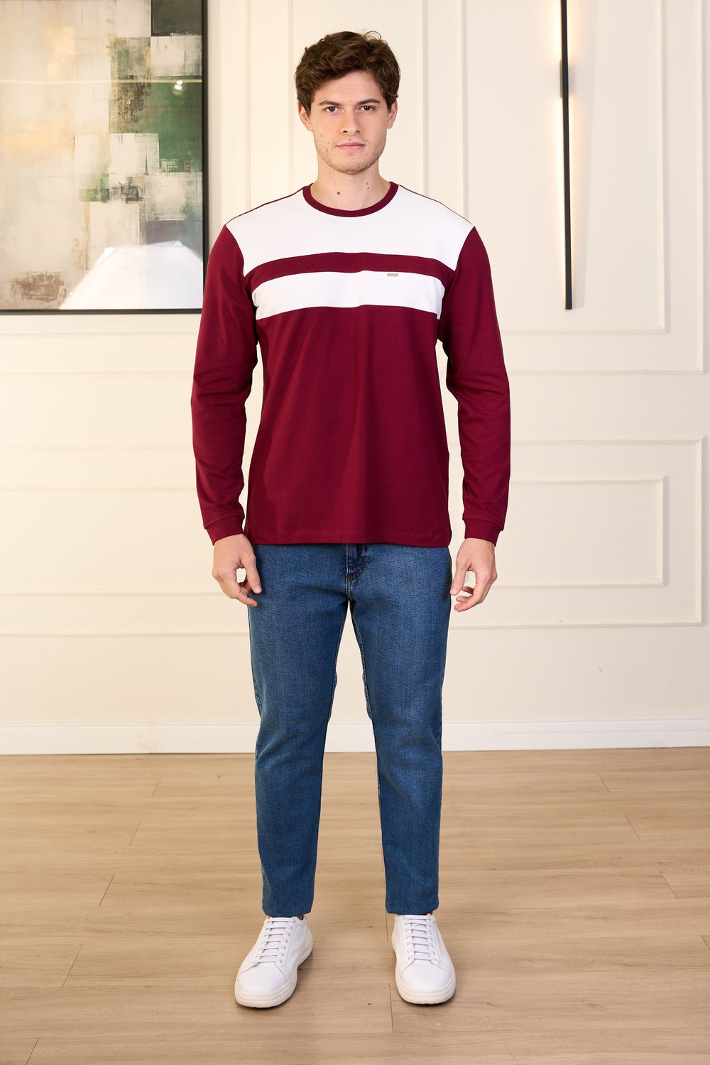 CAMISETA ML EM COTTON RECORTADA-2301911