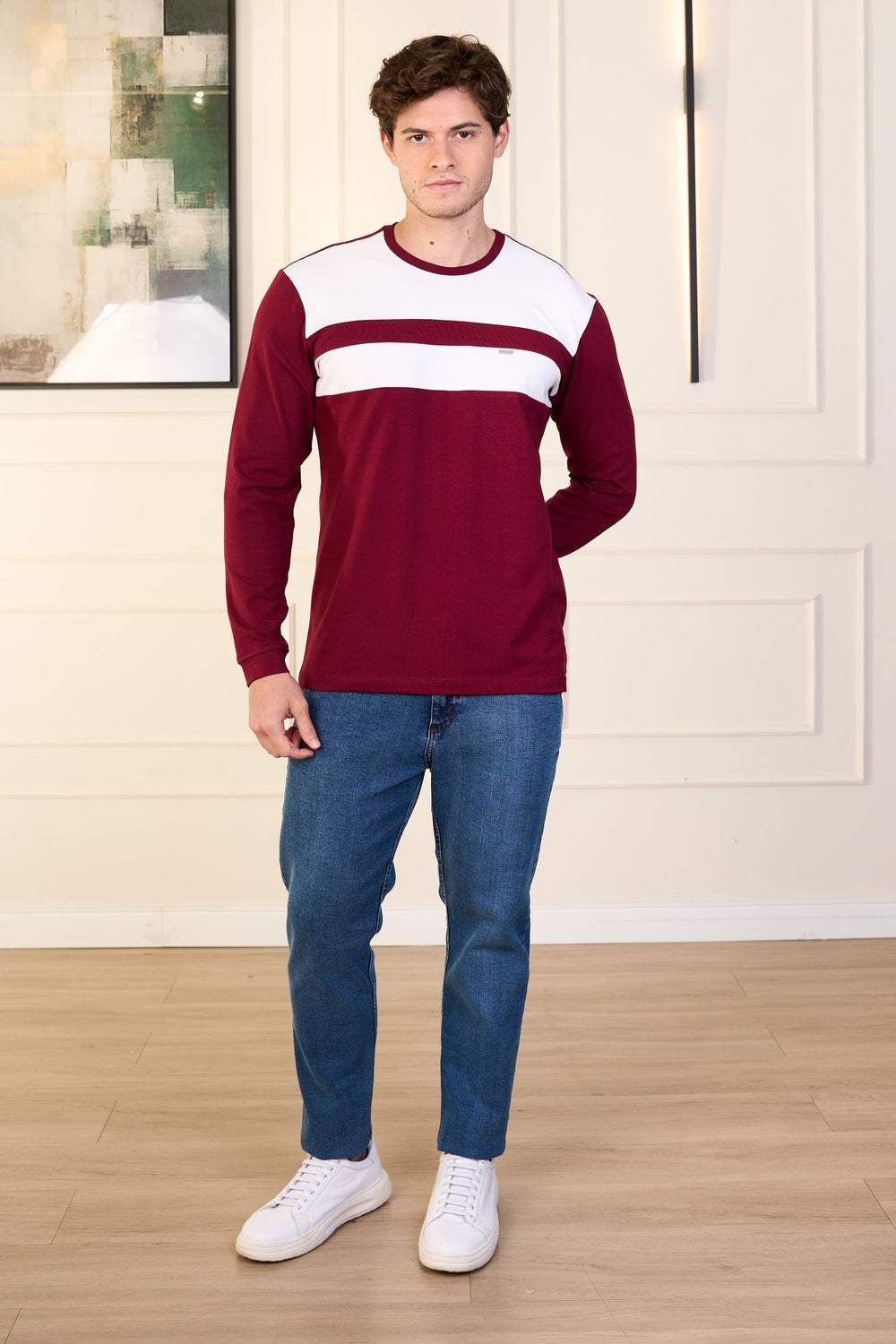 CAMISETA ML EM COTTON RECORTADA-2301911