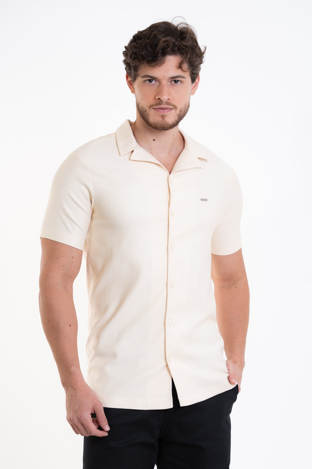 CAMISA MC COM VISCOSE - 7800195
