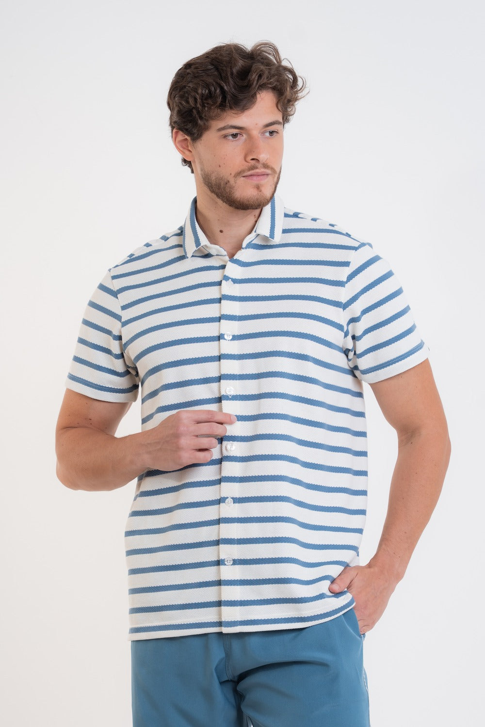 CAMISA EM MALHA LISTRADA - 7800224