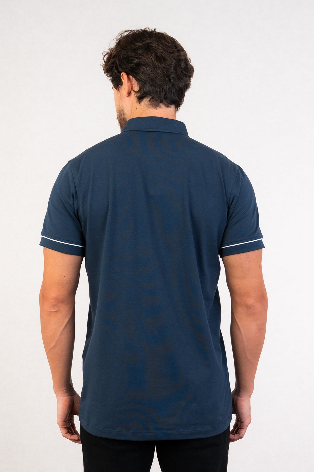 POLO EM COTTON COM CONTRASTE