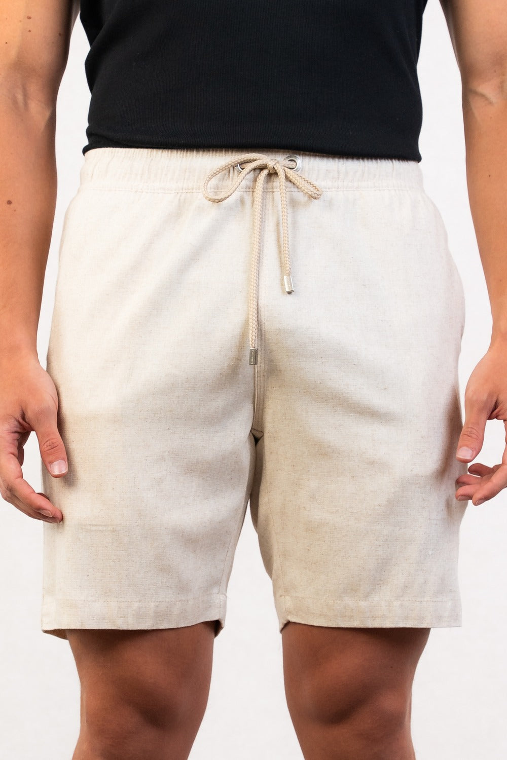 SHORT EM LINHO COM VISCOSE