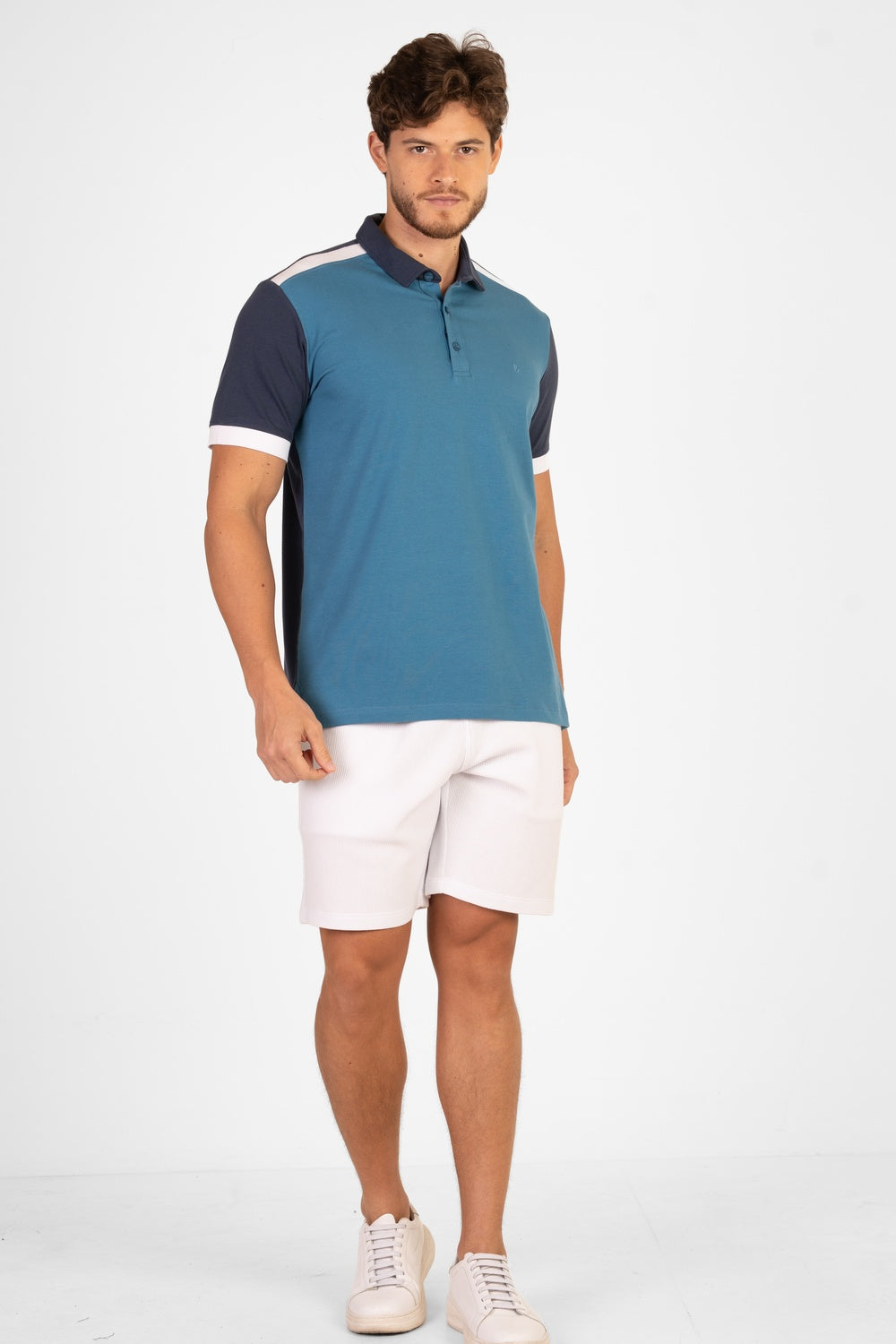 POLO EM COTTON COM RECORTE