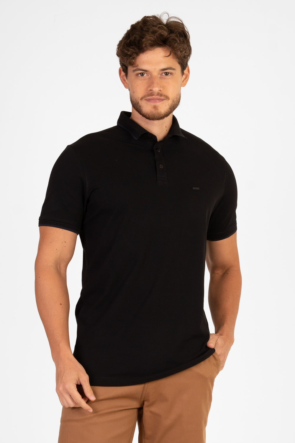POLO PIQUET COM ELASTANO